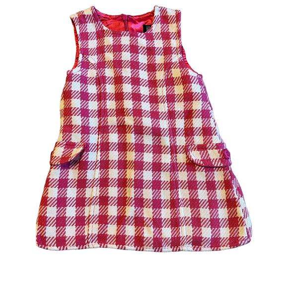 The Childrens Place Pink and White Shift Dress Houndstooth - Picture 1 of 5
